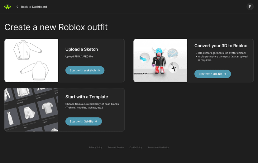 Roblox Creator Interface
